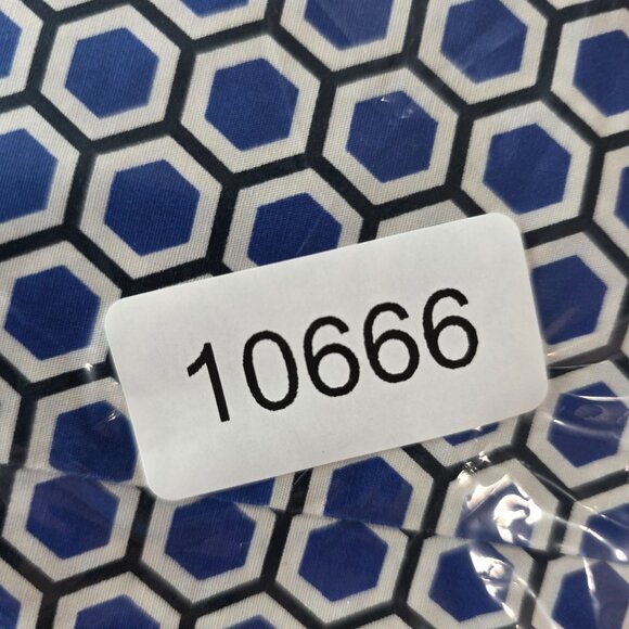 Womens Chicos Blue Hexagon Pattern Shirt No Iron Button Up Long Sleeve Size 3 - Picture 7 of 8